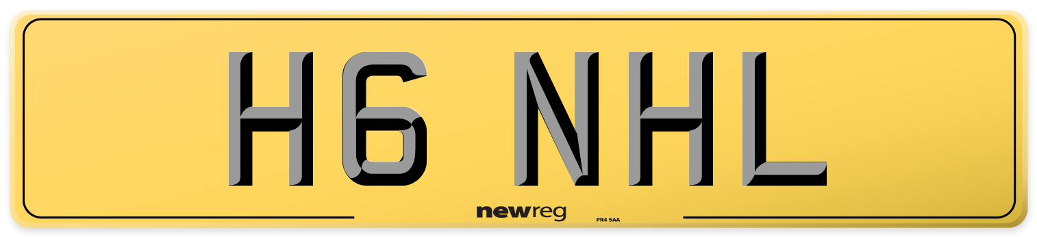 H6 NHL Rear Number Plate