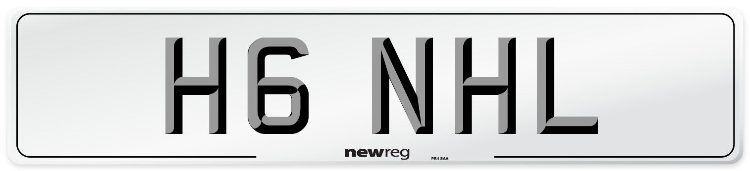 H6 NHL Front Number Plate