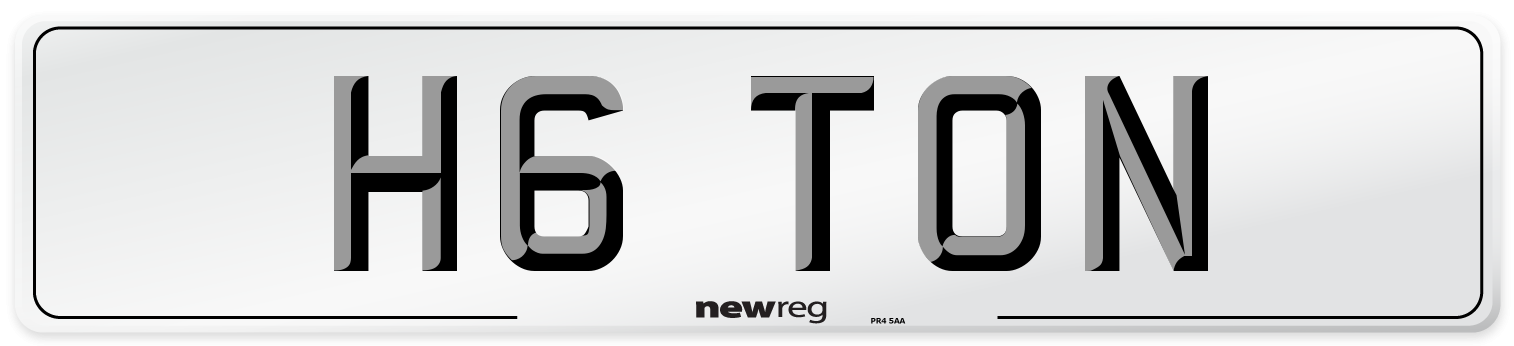 H6 TON Front Number Plate
