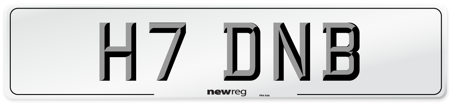 H7 DNB Front Number Plate