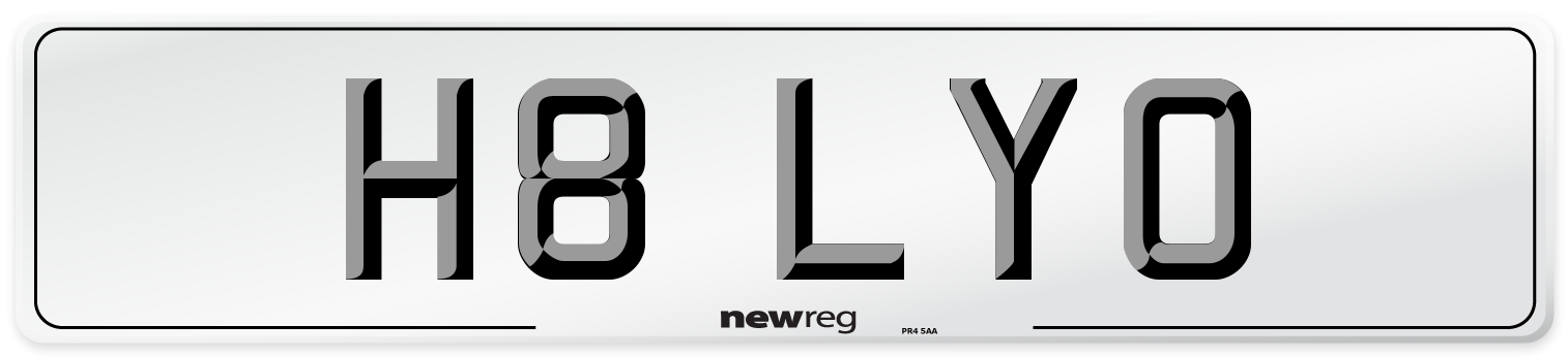 H8 LYO Front Number Plate