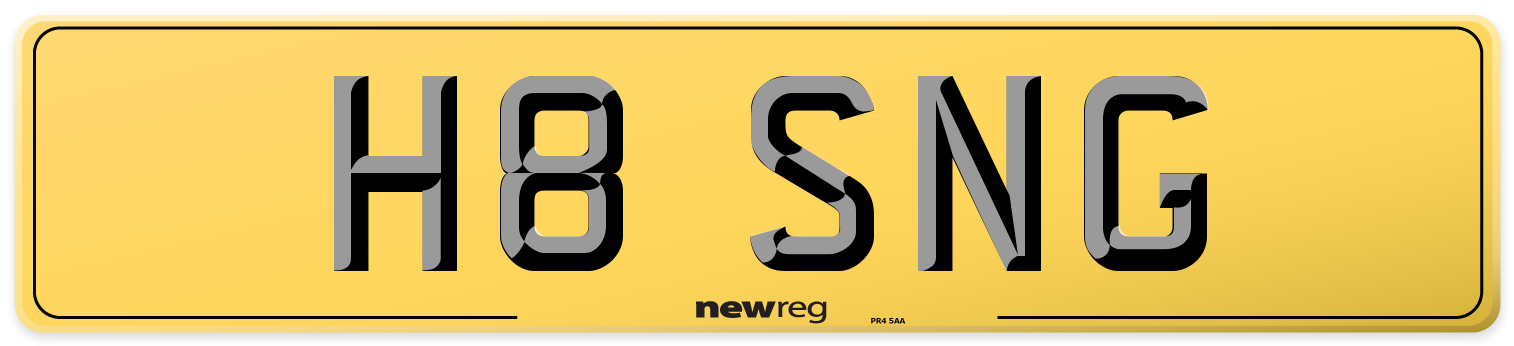 H8 SNG Rear Number Plate