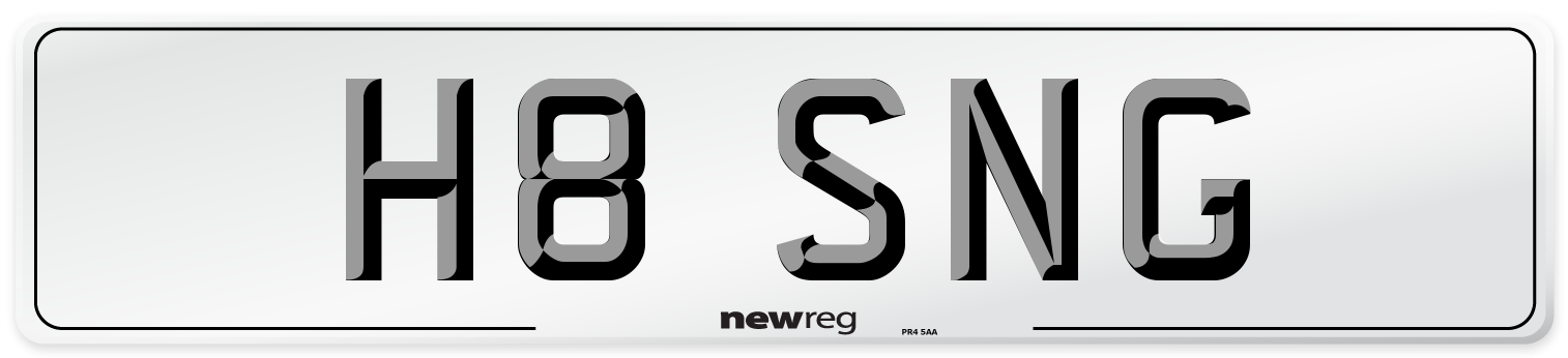 H8 SNG Front Number Plate