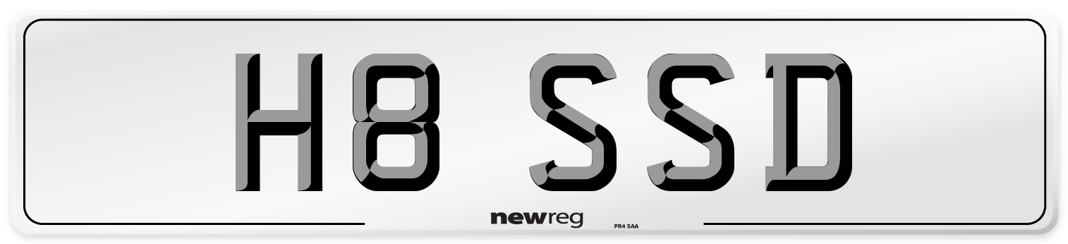 H8 SSD Front Number Plate