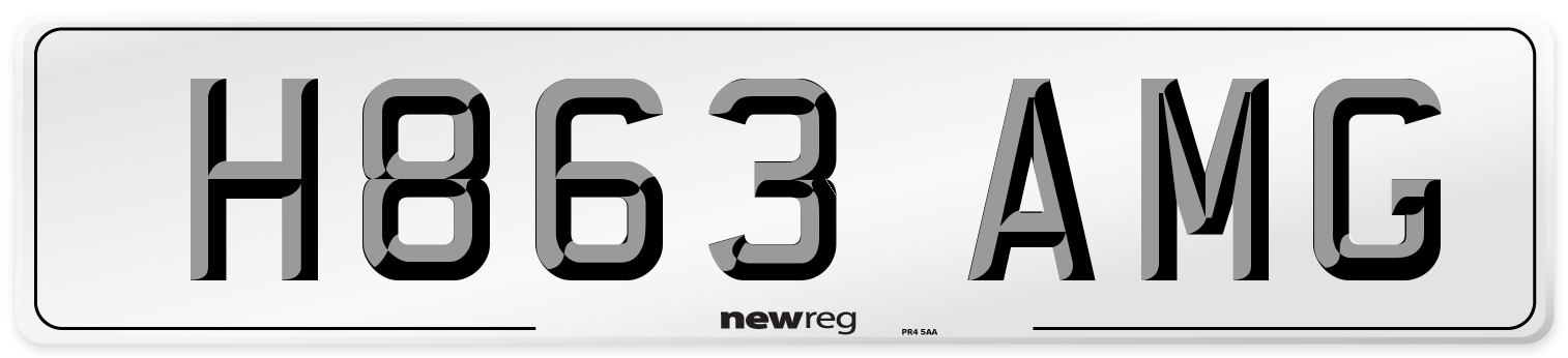 H863 AMG Front Number Plate