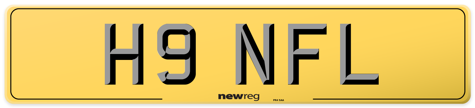H9 NFL Rear Number Plate