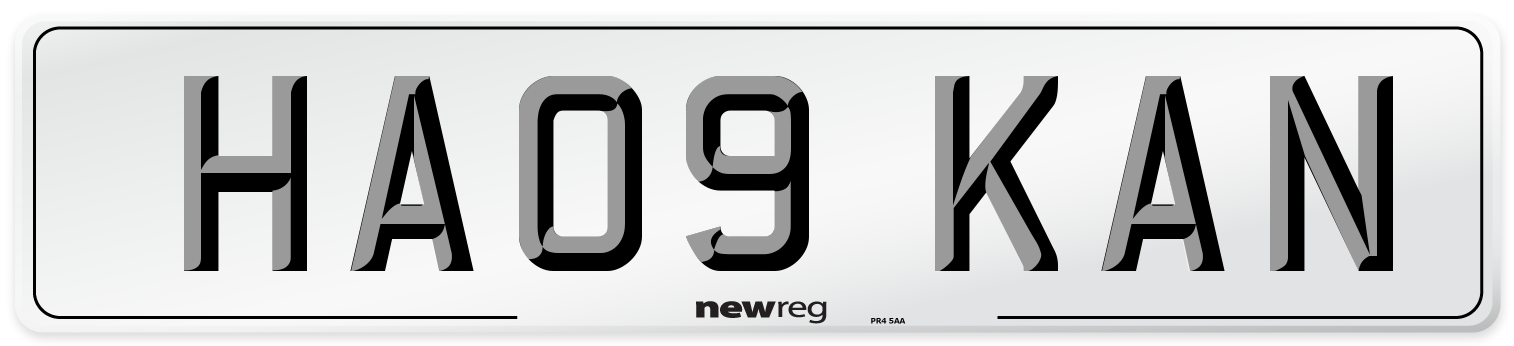 HA09 KAN Front Number Plate