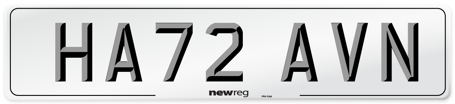 HA72 AVN Front Number Plate