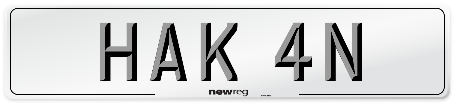 HAK 4N Front Number Plate