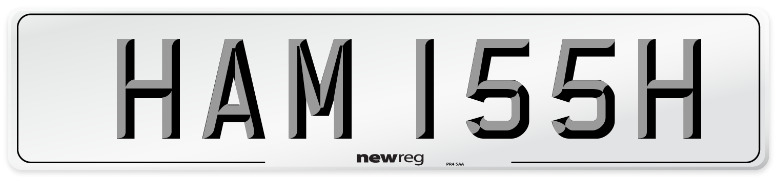 HAM 155H Front Number Plate
