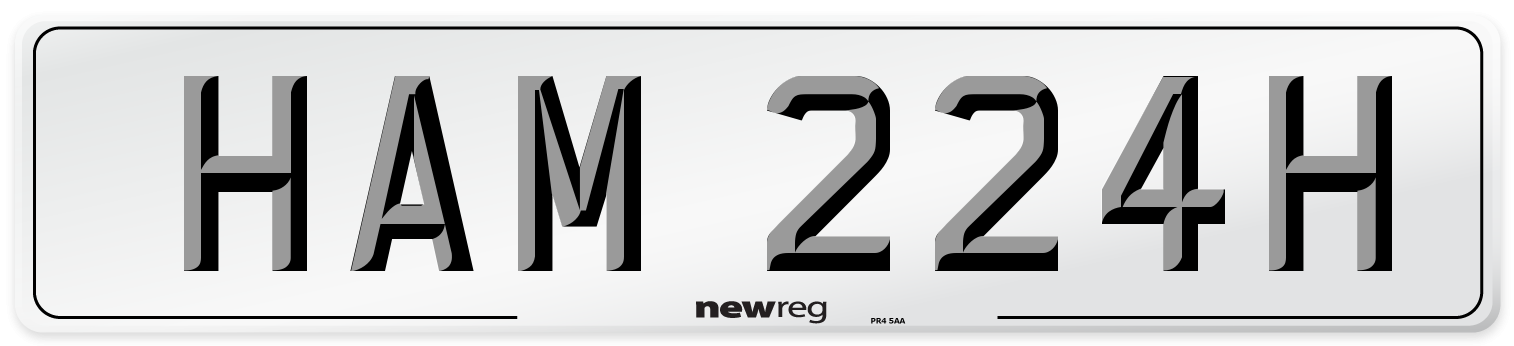 HAM 224H Front Number Plate