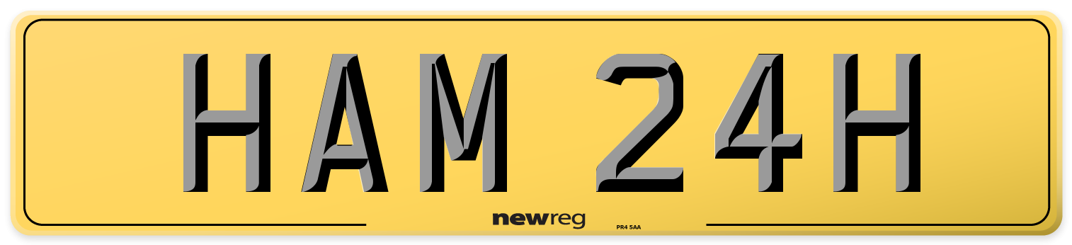 HAM 24H Rear Number Plate