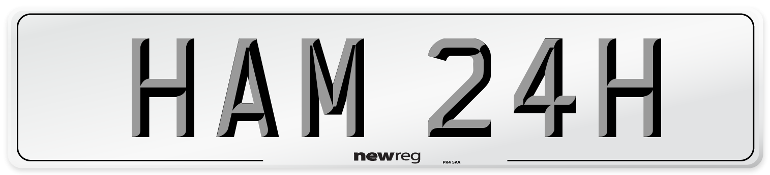 HAM 24H Front Number Plate