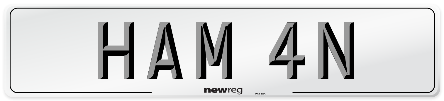 HAM 4N Front Number Plate