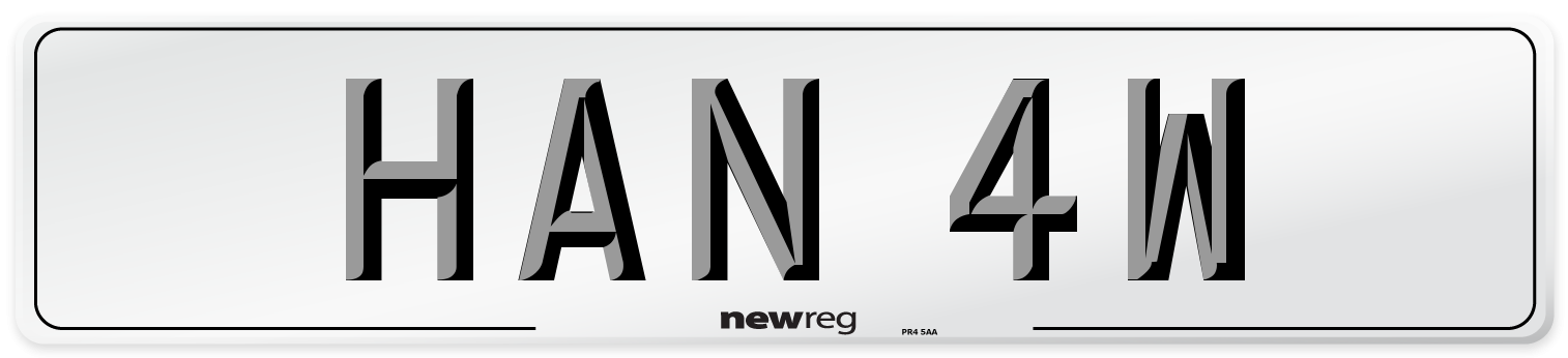 HAN 4W Front Number Plate