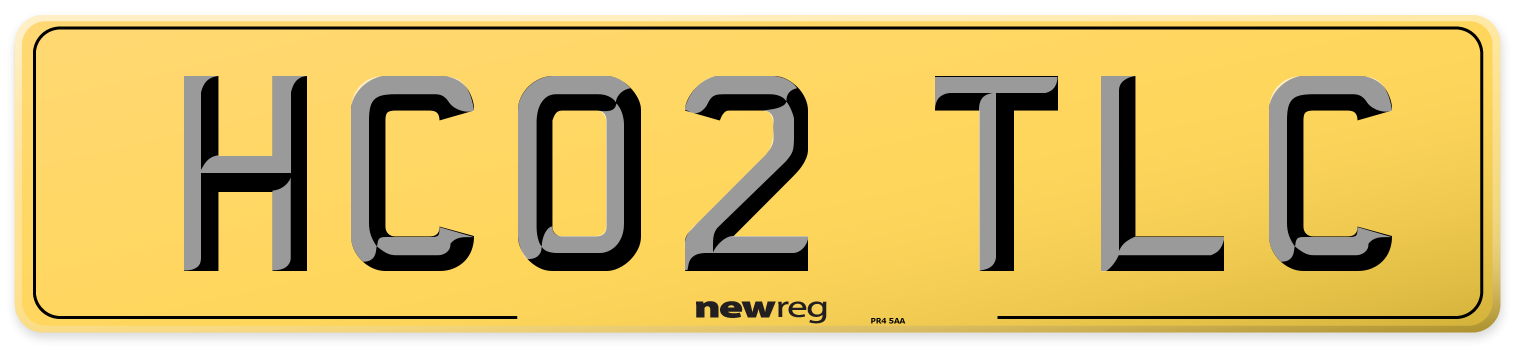 HC02 TLC Rear Number Plate