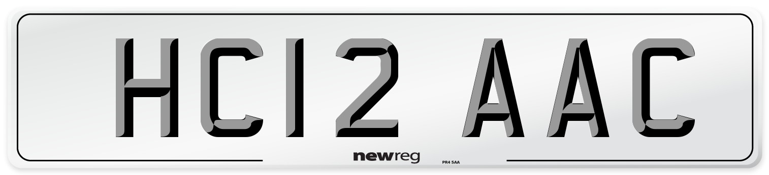 HC12 AAC Front Number Plate