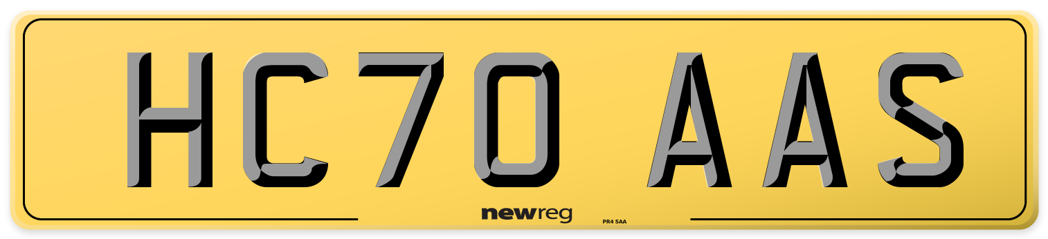 HC70 AAS Rear Number Plate