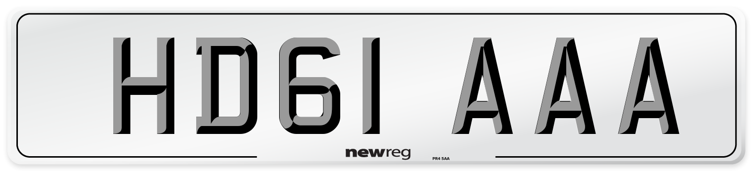 HD61 AAA Front Number Plate