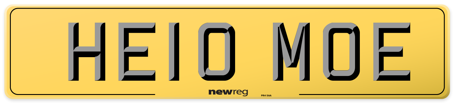 HE10 MOE Rear Number Plate