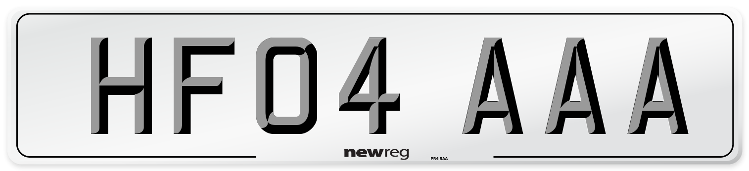 HF04 AAA Front Number Plate