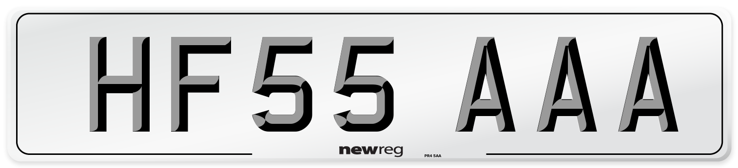 HF55 AAA Front Number Plate