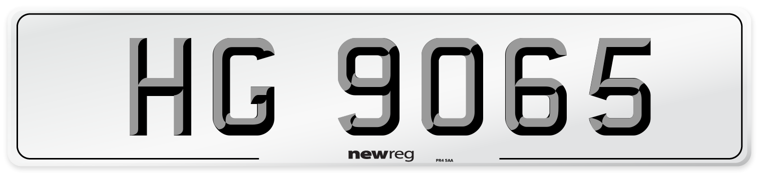 HG 9065 Front Number Plate