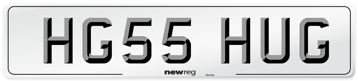 HG55 HUG Front Number Plate
