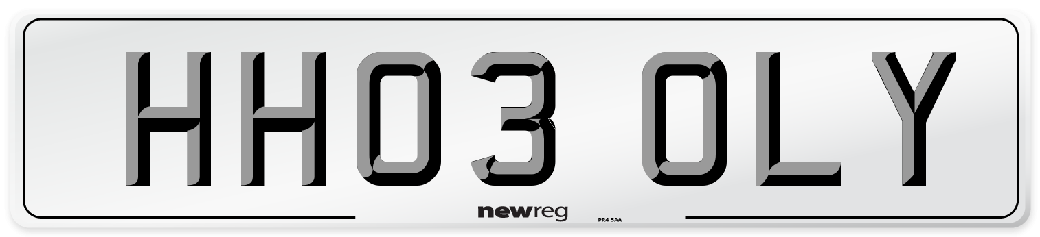 HH03 OLY Front Number Plate