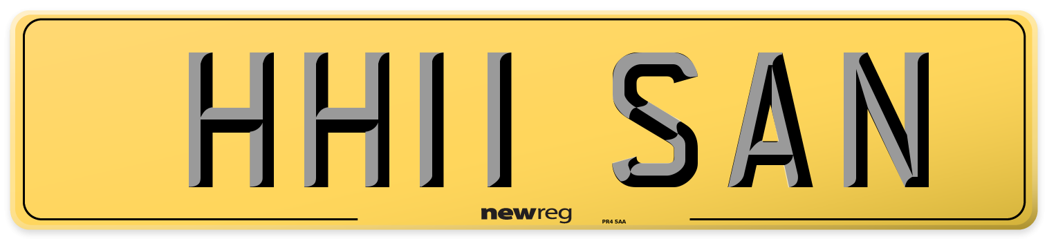 HH11 SAN Rear Number Plate