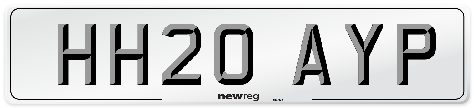 HH20 AYP Front Number Plate