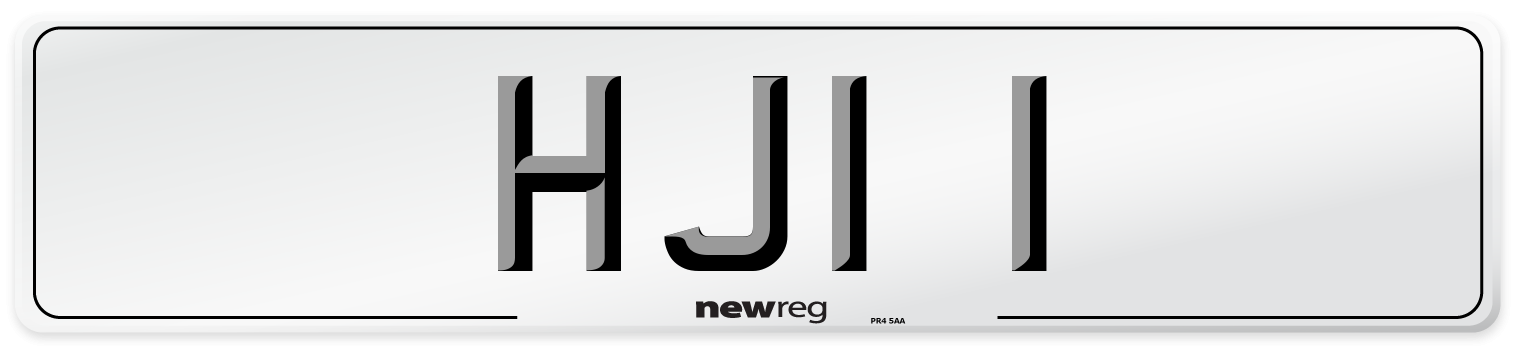 HJI 1 Front Number Plate