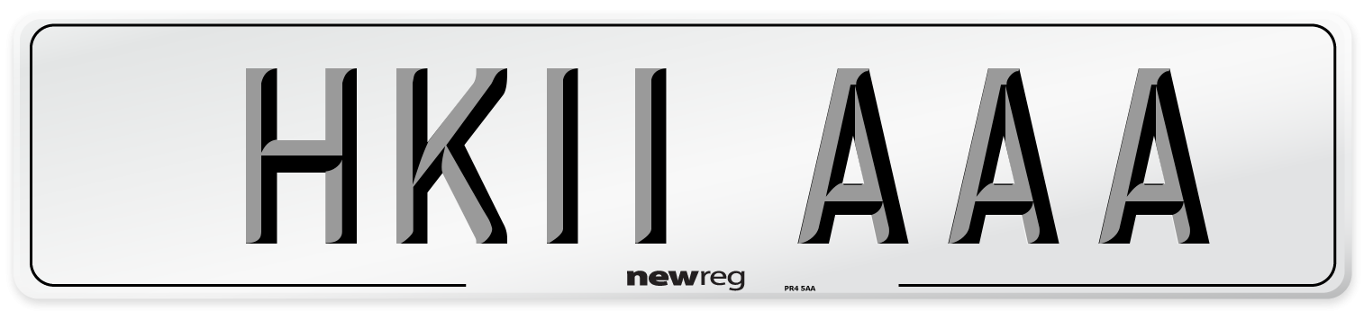 HK11 AAA Front Number Plate