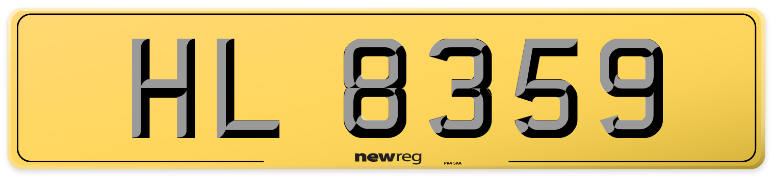 HL 8359 Rear Number Plate