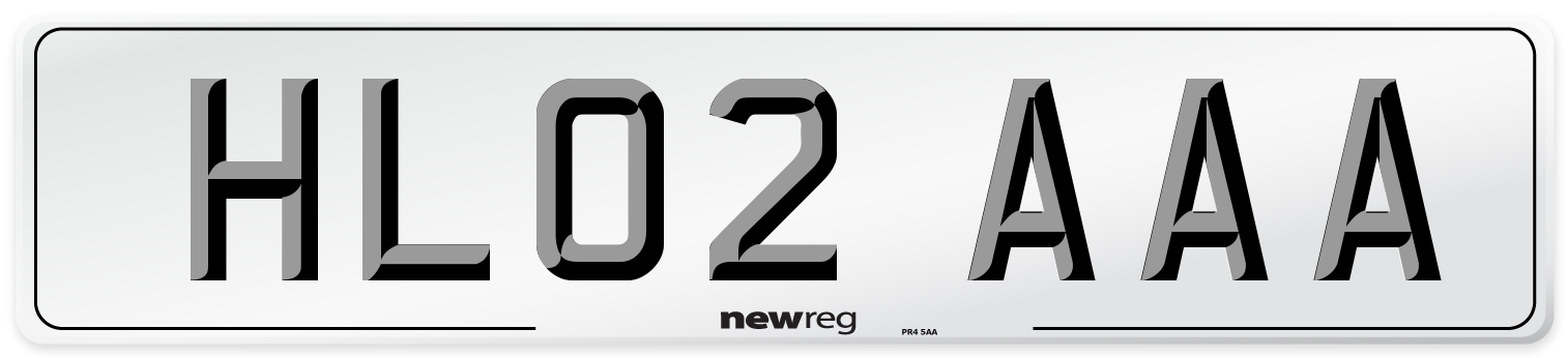 HL02 AAA Front Number Plate