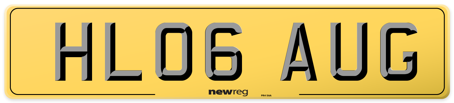 HL06 AUG Rear Number Plate
