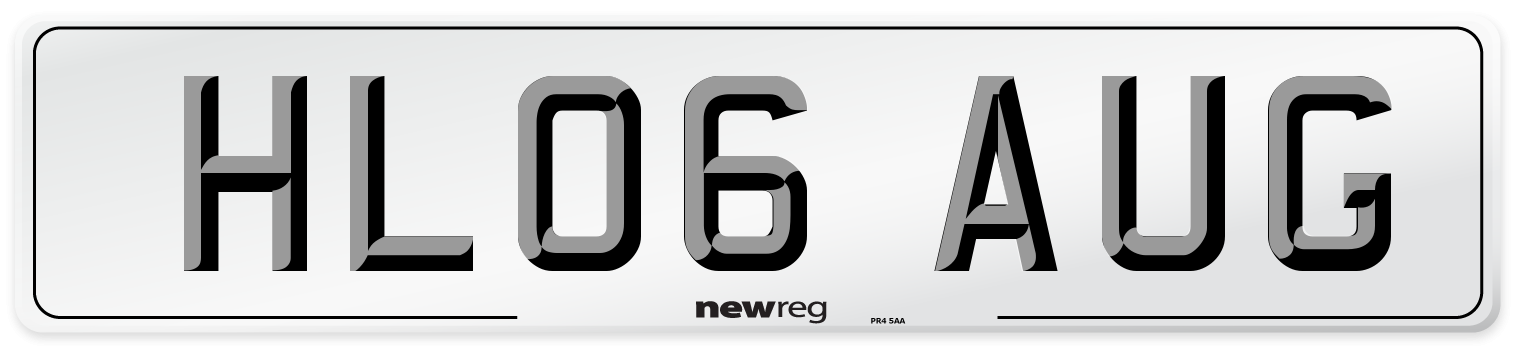 HL06 AUG Front Number Plate