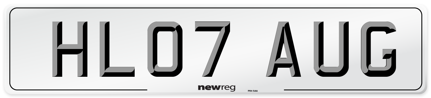 HL07 AUG Front Number Plate