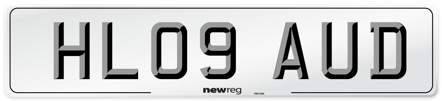 HL09 AUD Front Number Plate