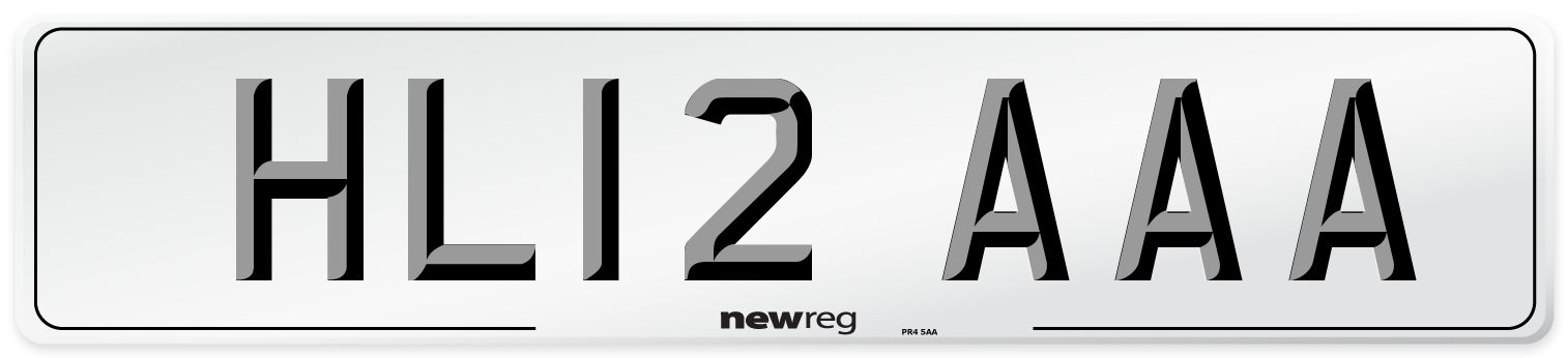 HL12 AAA Front Number Plate