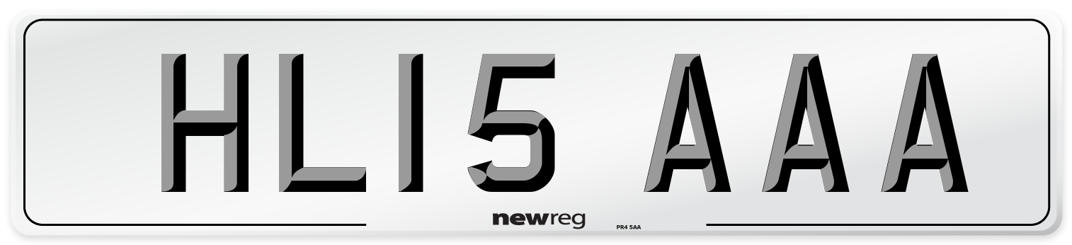 HL15 AAA Front Number Plate
