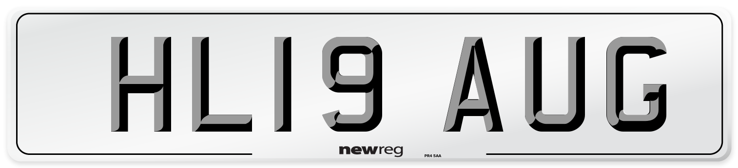 HL19 AUG Front Number Plate