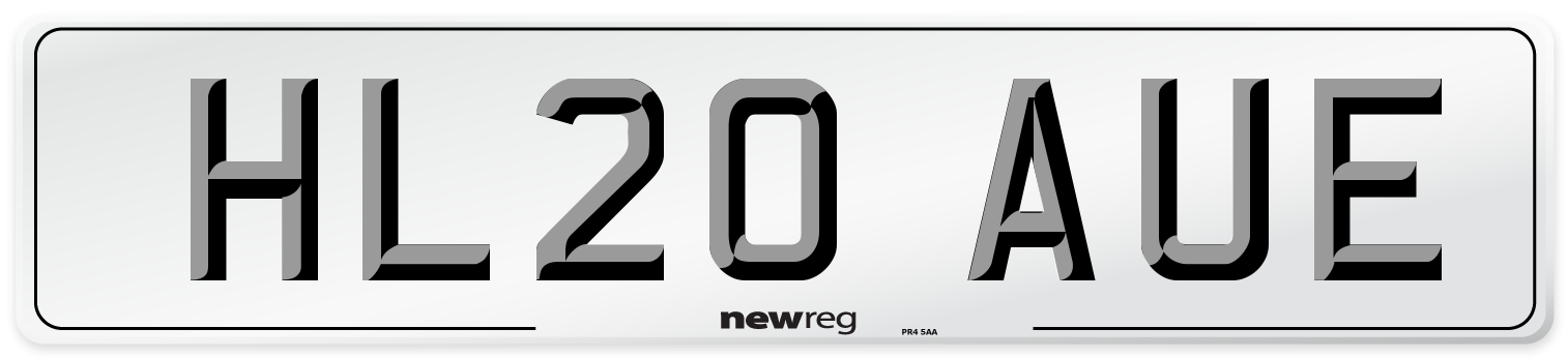 HL20 AUE Front Number Plate