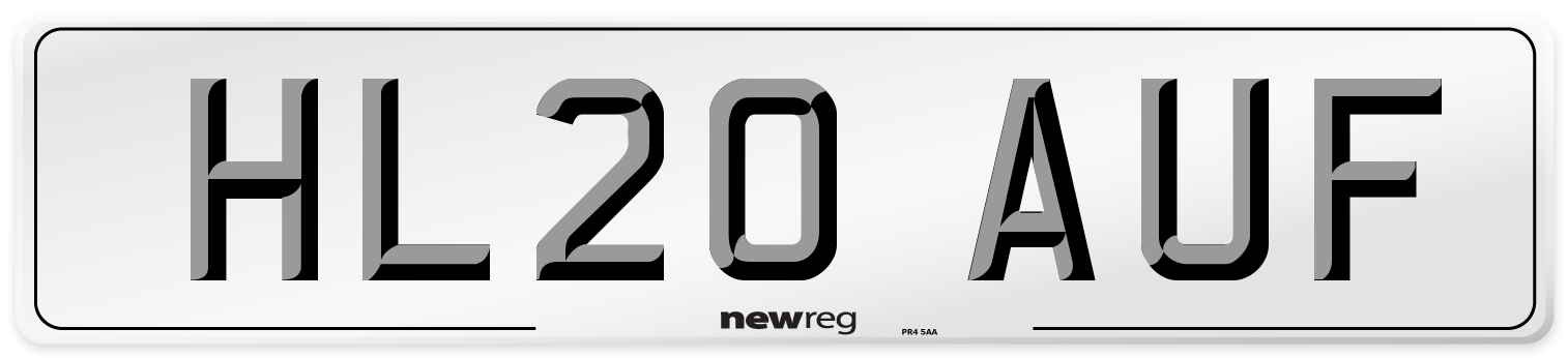 HL20 AUF Front Number Plate