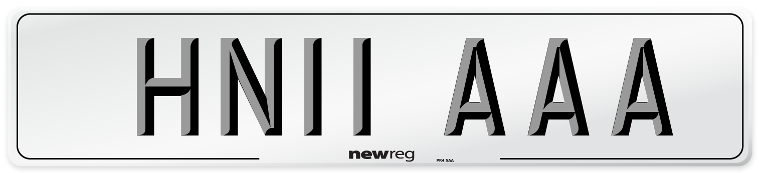 HN11 AAA Front Number Plate