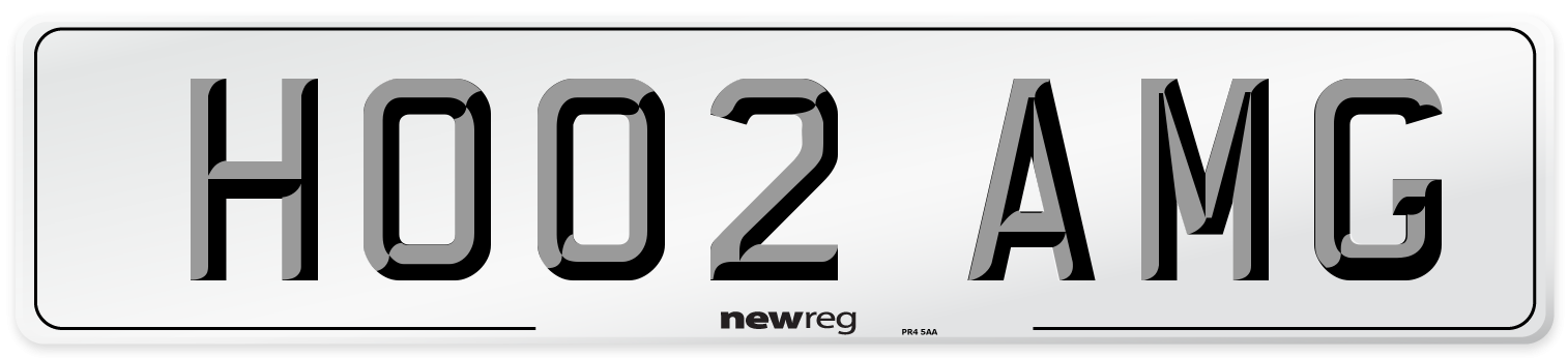 HO02 AMG Front Number Plate
