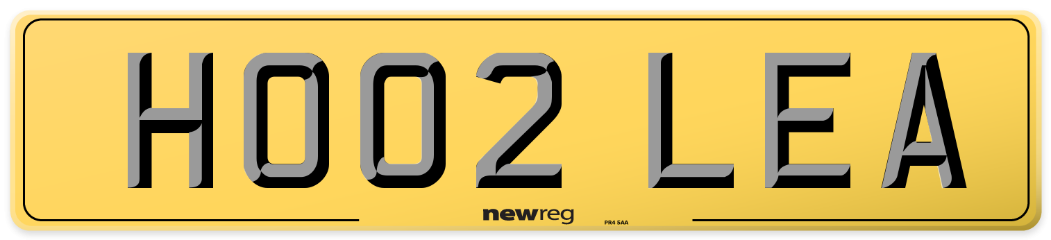 HO02 LEA Rear Number Plate