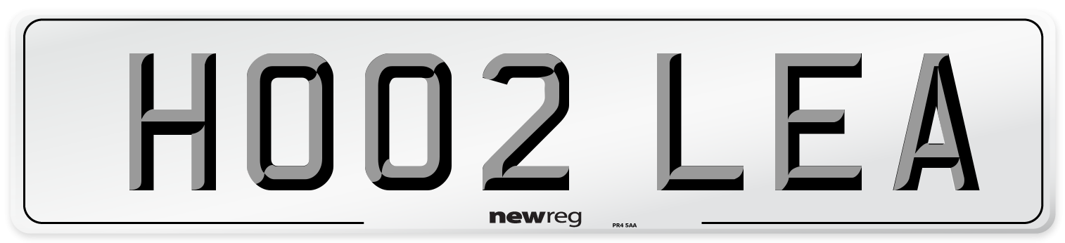 HO02 LEA Front Number Plate