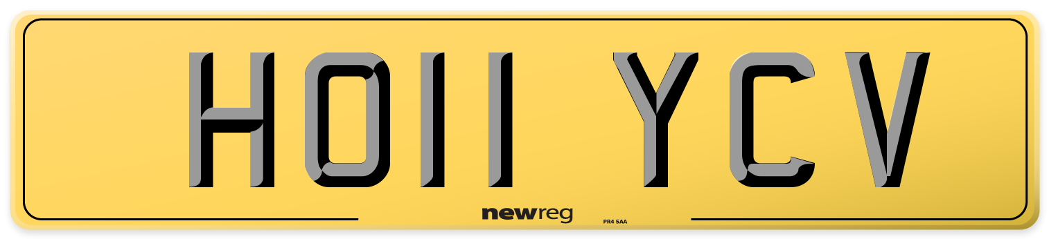 HO11 YCV Rear Number Plate