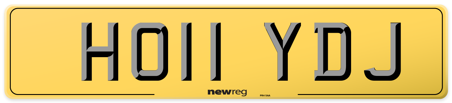 HO11 YDJ Rear Number Plate